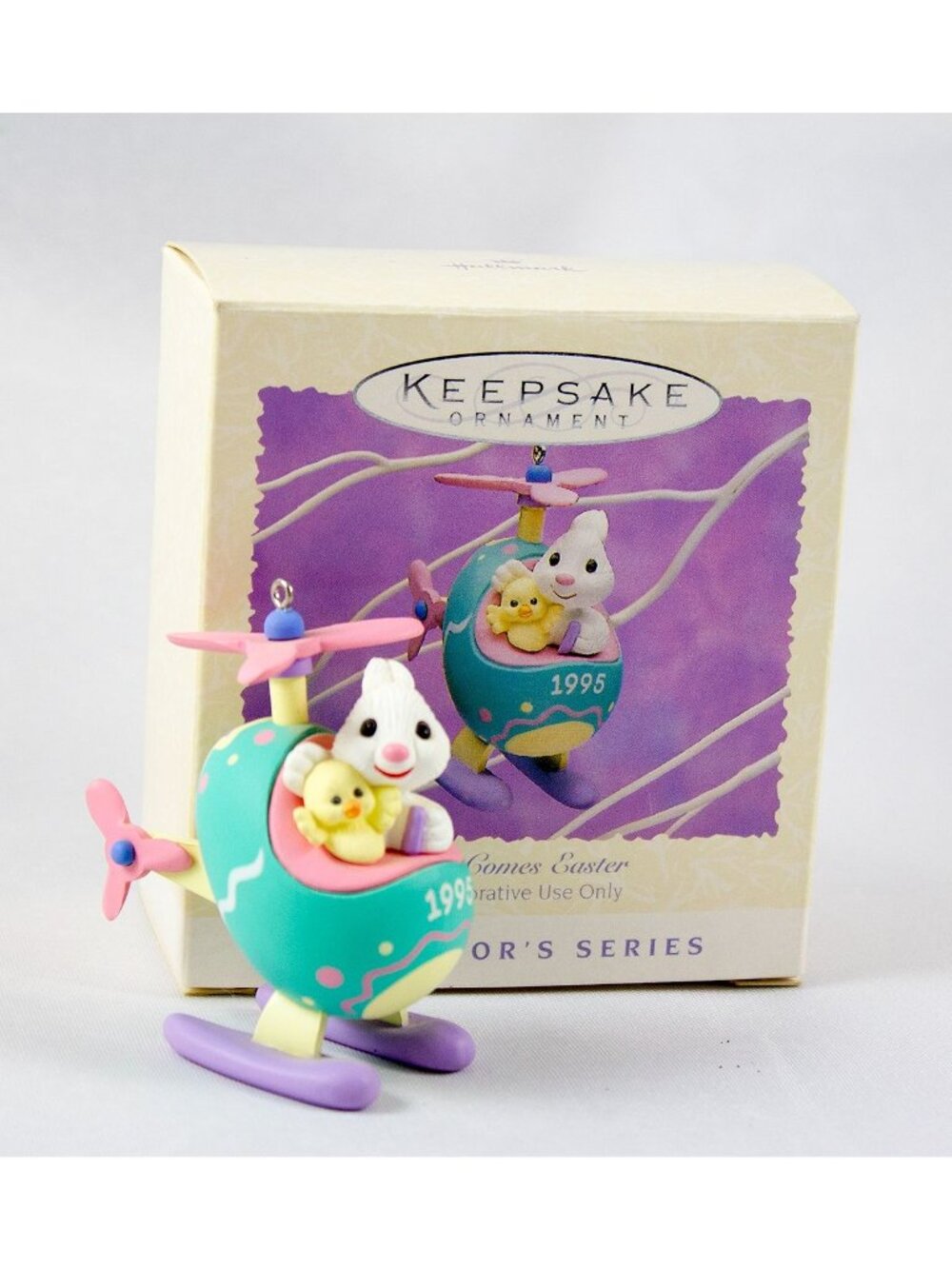 Hallmark KS Ornament Easter Collection 1995 Here Comes Easter #2 Helicopter